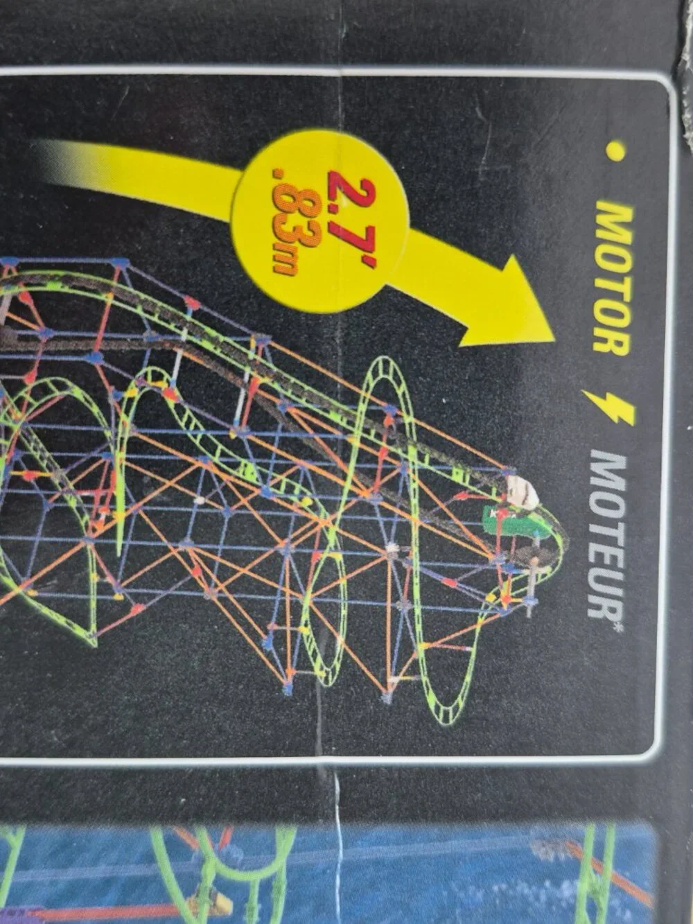 K'NEX Typhoon Frenzy Roller Coaster Building Set 51438, Used + Extra motor & Car